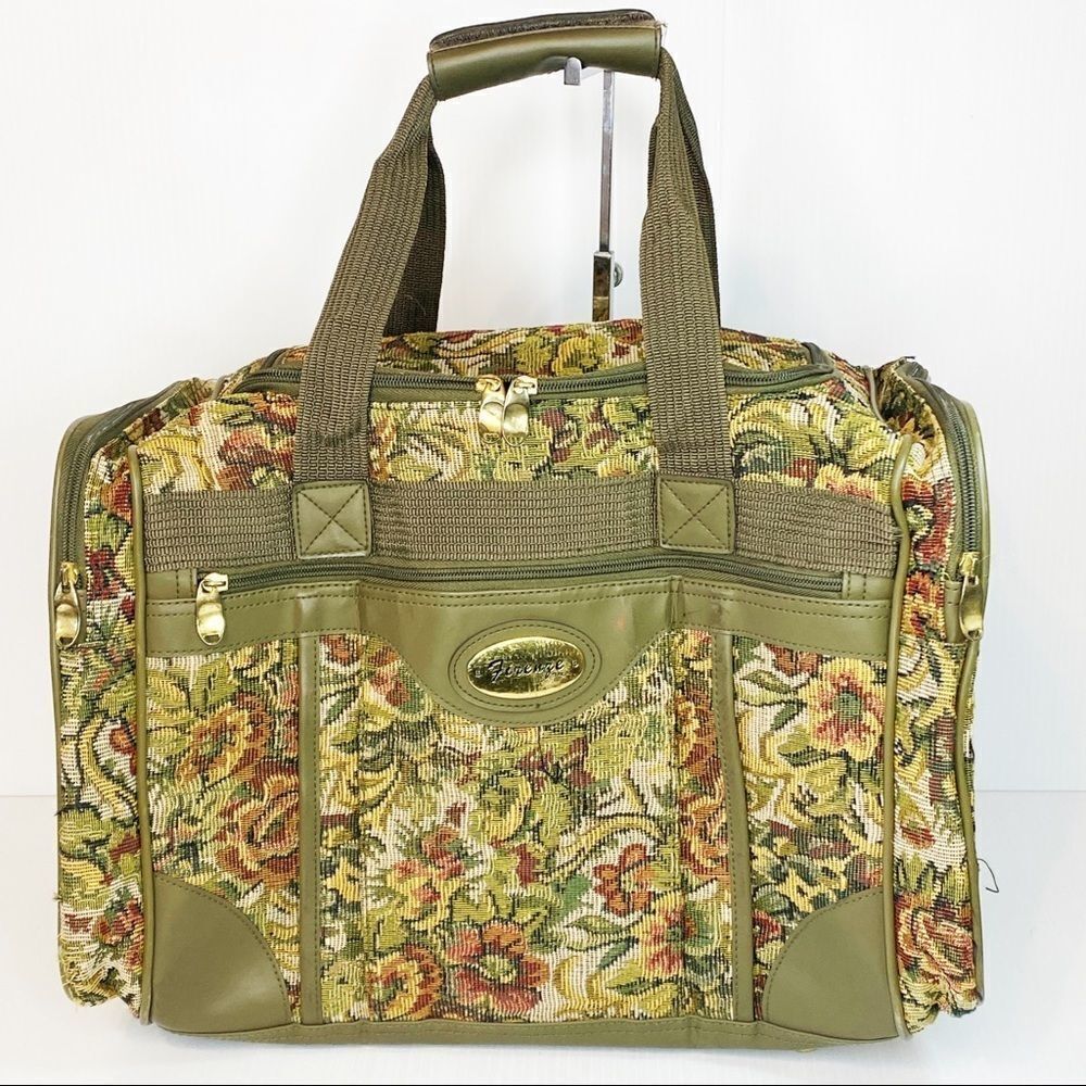 Vintage Firenze Tapestry Duffle Bag Carry On